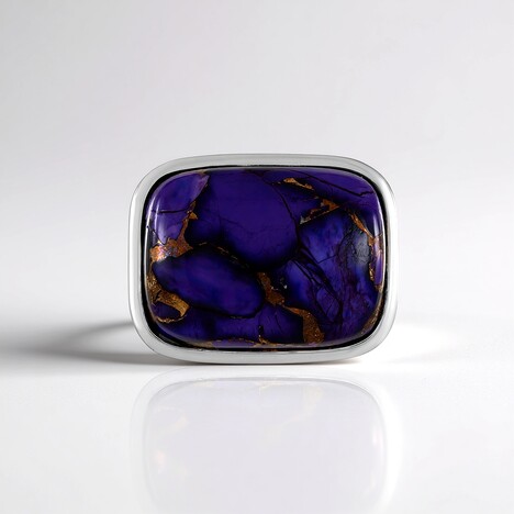 Ciondolo in argento con Turchese Ramato Porpora Mohave (MONOSONO COLLECTION)