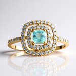 Anello in oro con Tormalina Paraíba Brasiliana (AMAYANI)