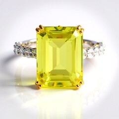 Anello in argento con Quarzo Ouro Verde
