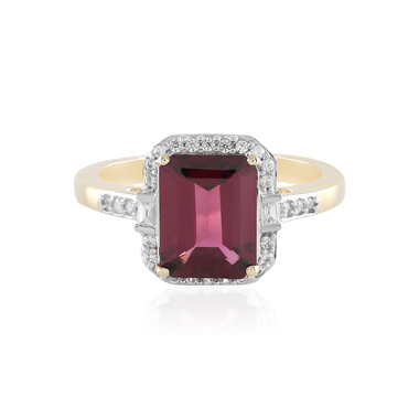 Anillo en oro con Rodolita