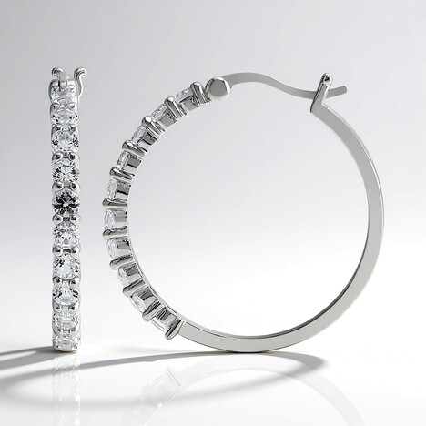 Orecchini in argento con Topazio Bianco