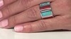 Zilveren ring met Blauwe Kingman Mohave Turkooisen (Jones Lee)