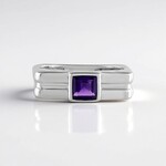 Anello in argento con Ametista Zambiana (de Melo Essence)