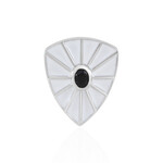 Zilveren hanger met een zwarte spinel (MONOSONO COLLECTION)
