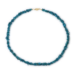 Neon Blue Apatite Silver Necklace