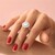 White Topaz Silver Ring (Adela Silber)