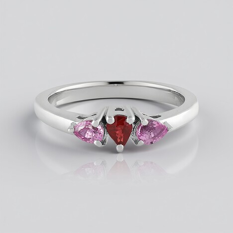Anello in argento con Zaffiro Tramonto