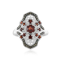 Bague en argent et Grenat du Mozambique