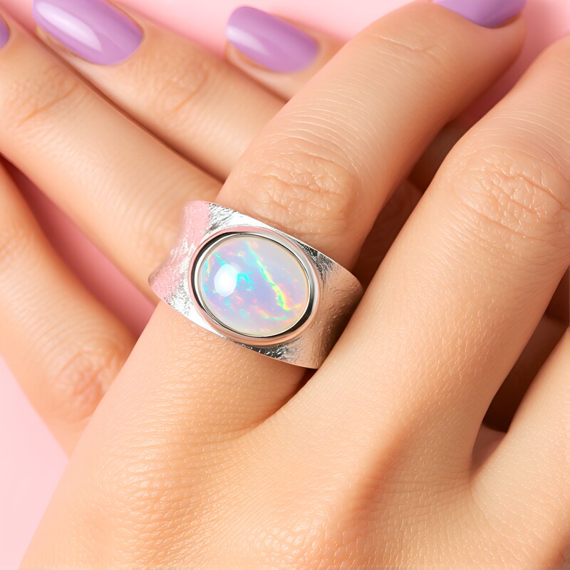 Welo-Opal-Silberring