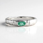 Anello in argento con Smeraldo Colombiano