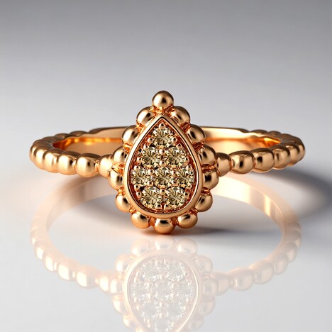 Anello in oro con Diamante Rose de France SI1 di Argyle (Annette)