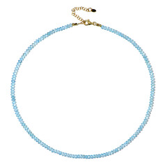 Collier en argent et Topaze bleu ciel