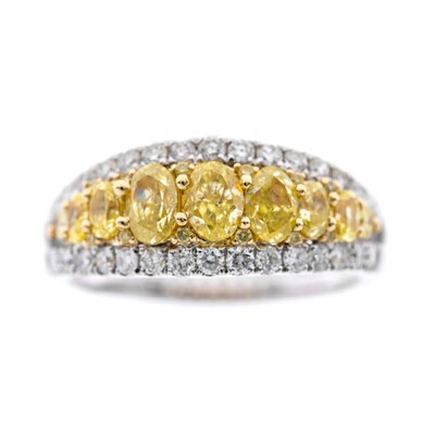 Anillo en oro con Diamante amarillo SI2 (CIRARI)