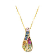 14K Fancy Sapphire Gold Necklace (CIRARI)