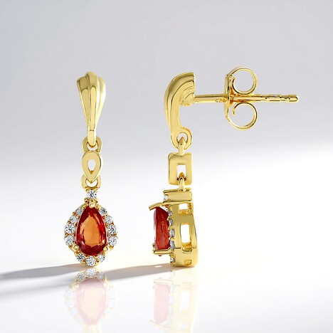 Orecchini in argento con Rubino Tanzania