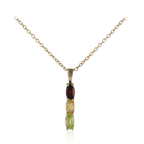 Edelstein-Silberhalskette