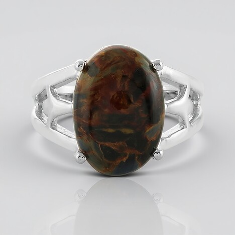 Anello in argento con Pietersite Dorata