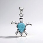 Ciondolo in argento con Larimar