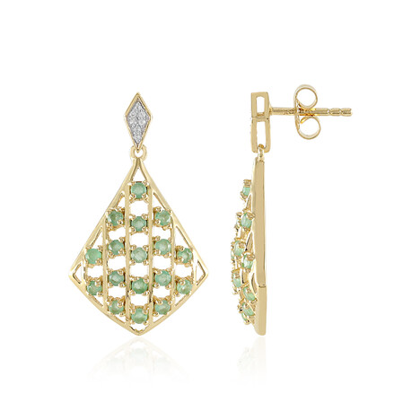 Socoto Emerald Silver Earrings