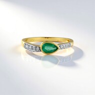 Sambia-Smaragd-Goldring (de Melo Gold)