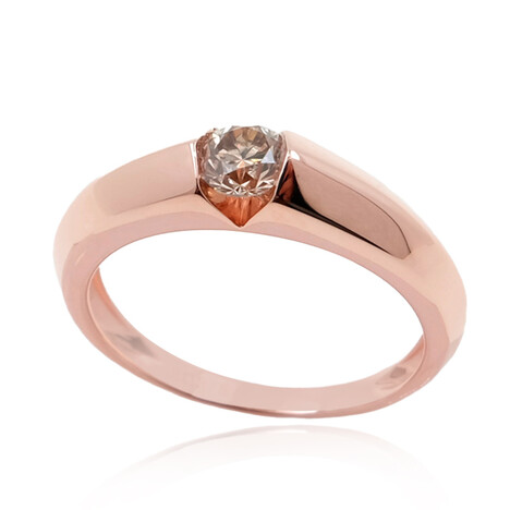 Gouden ring met een SI1 Champagne Diamant