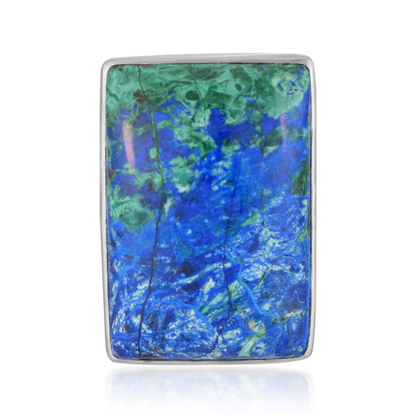 Pendentif en argent et Azurite-Malachite (Bali Barong)