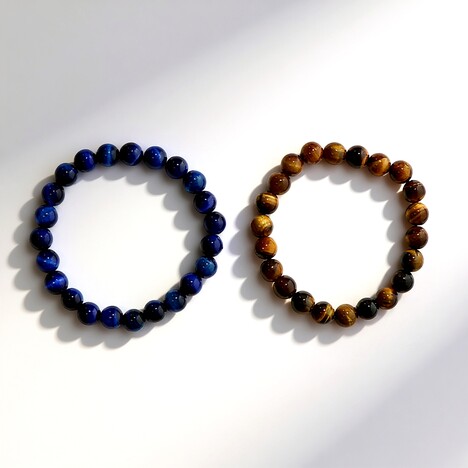 Bracciale con Occhio di Tigre Blu