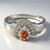 Anello in argento con Zaffiro Arancione
