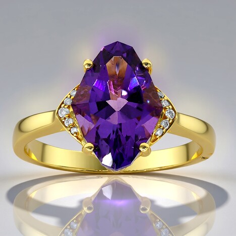 Anello in oro con Ametista