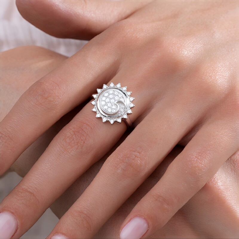 Bague en argent et Zircon