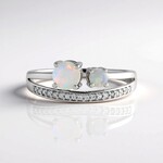 Bague en argent et Opale Welo (Adela Silber)