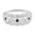 Schwarzer Spinell-Silberring