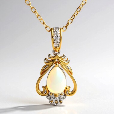 Welo-Opal-Silberhalskette (Gems en Vogue)