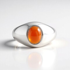 Anello in argento con Onice Rossa