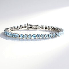 Bracciale in argento con Acquamarina Brasiliana