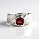 Anello in argento con Granato Mozambico (de Melo Essence)
