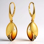 Orecchini in argento con Ambra Sunrise Baltica (dagen)