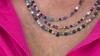 Collar en plata con Apatita azul neón