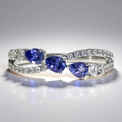 Anello in oro con Tanzanite AAA