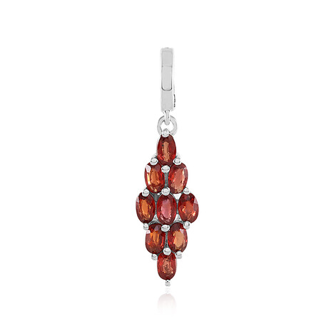 Tansania-Rubin-Silberanhänger