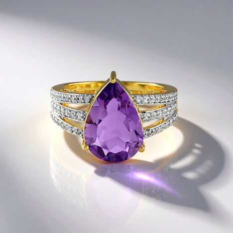 Anello in argento con Ametista Rose de France