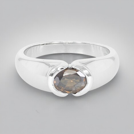 Anello in argento con Zircone Cannella
