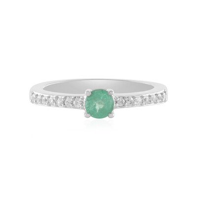 Bague en argent et Emeraude de Russie