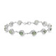 Unheated Peacock Sapphire Silver Bracelet