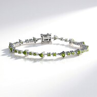 Bracciale in argento con Vesuvianite