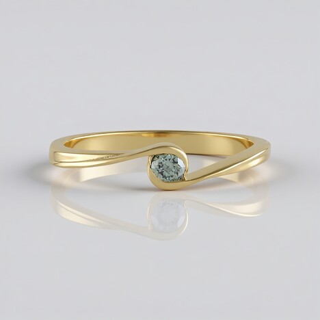 Anello in argento con Diamante blu cielo SI2