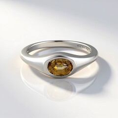 Anello in argento con Zircone Canarino