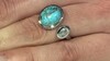 Anillo en plata con Turquesa azul plateadas de Mohave (Faszination Türkis)