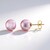 Orecchini in argento con Perla Ming Porpora (TPC)