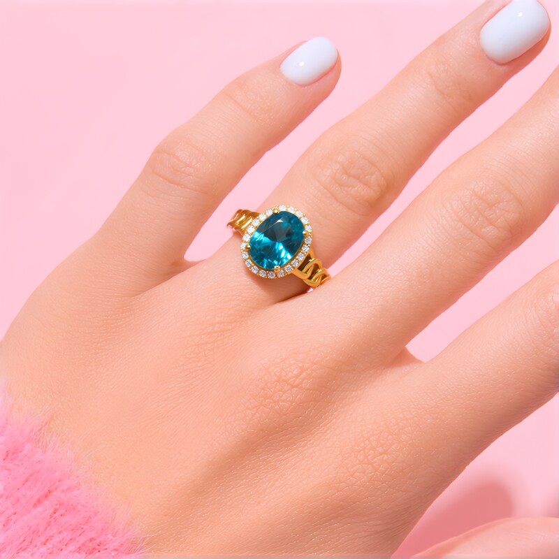 Gouden ring met een Ratanakiri zirkoon (CIRARI)